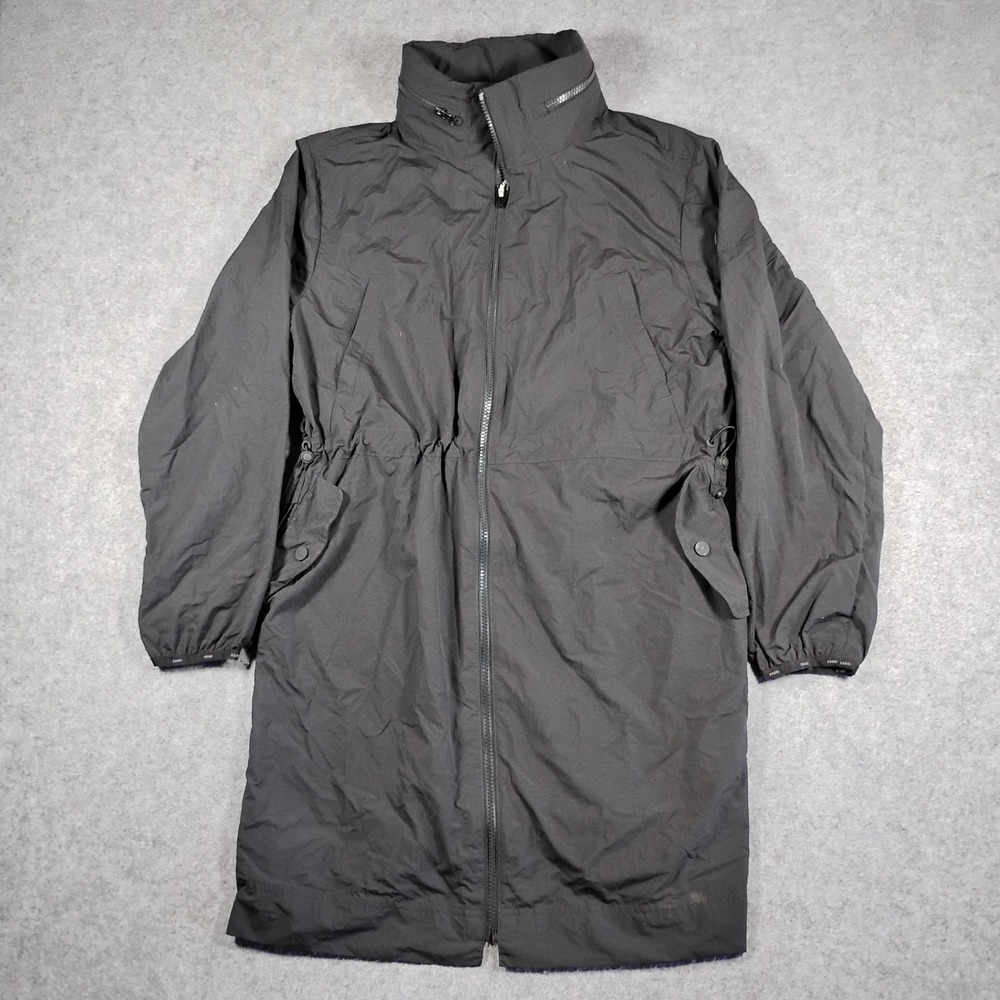 Vuori Airy Anorak Womens Black Windbreaker Parka Jacket Drawstring Waist M *Flaw - Picture 1 of 16
